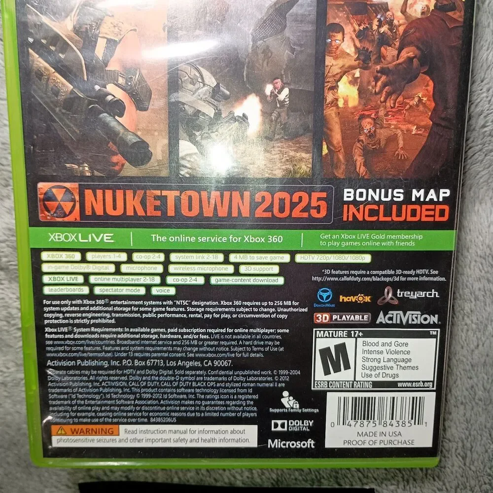 Call of Duty Black Ops II 2 Xbox 360 Complete In Box CIB Manual